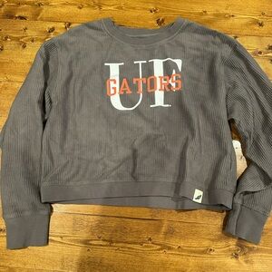 Gray UF Gators Women's Cropped Sweater